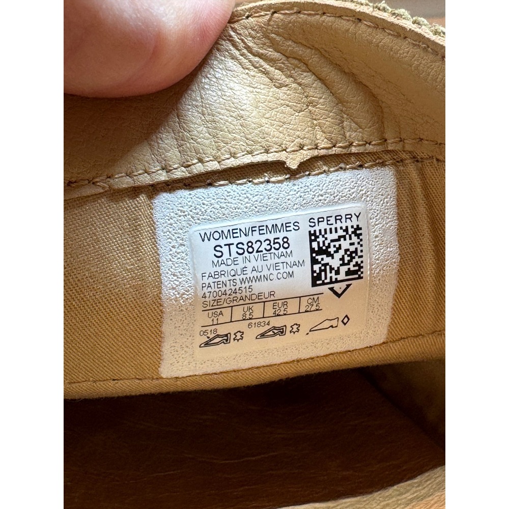 Sperry Top-Sider Seaport Penny Loafers Olive Green Leather Womens 11 STS82358 - Picture 4 of 4